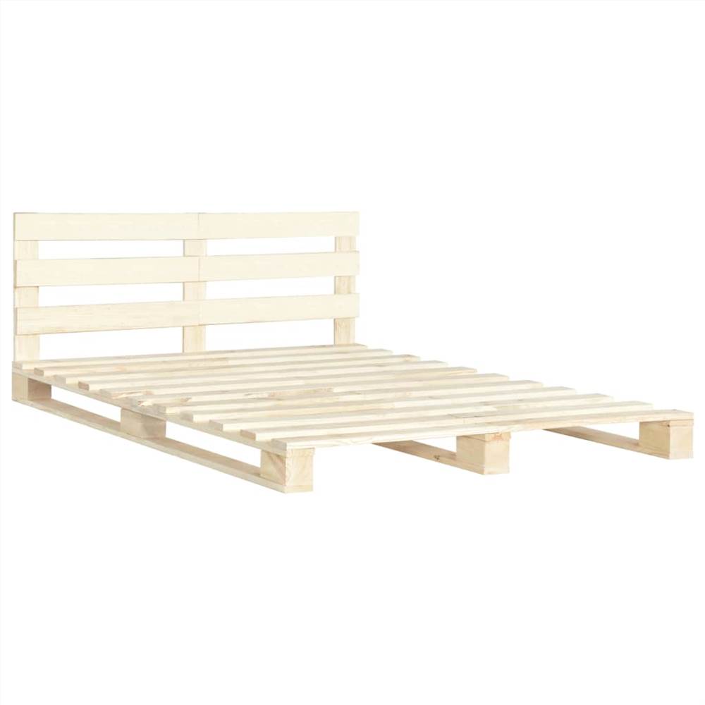 Pallet Bed Frame Solid Pine Wood 180x200 Cm 6ft Super King Pallet Bed Frame Solid Pine Wood, King Pallet Bed