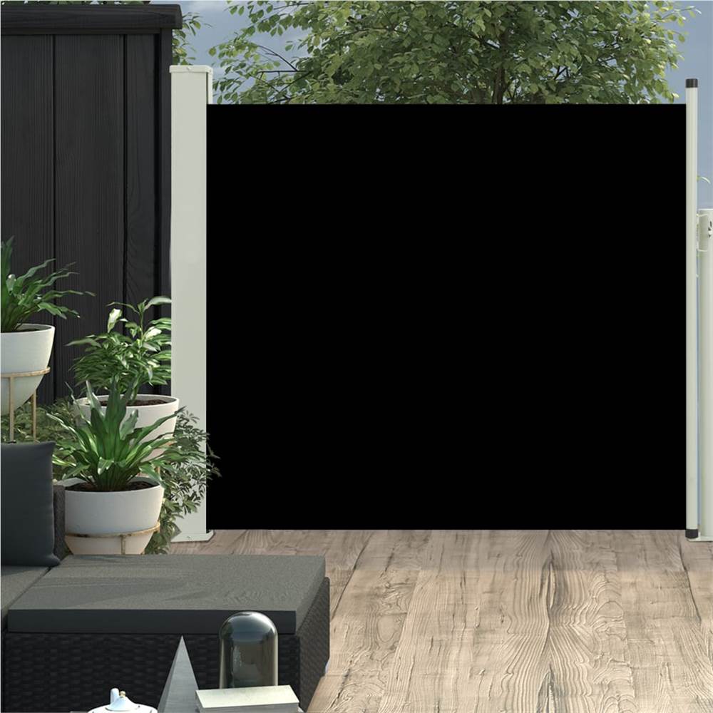 

Patio Retractable Side Awning 100x300 cm Black