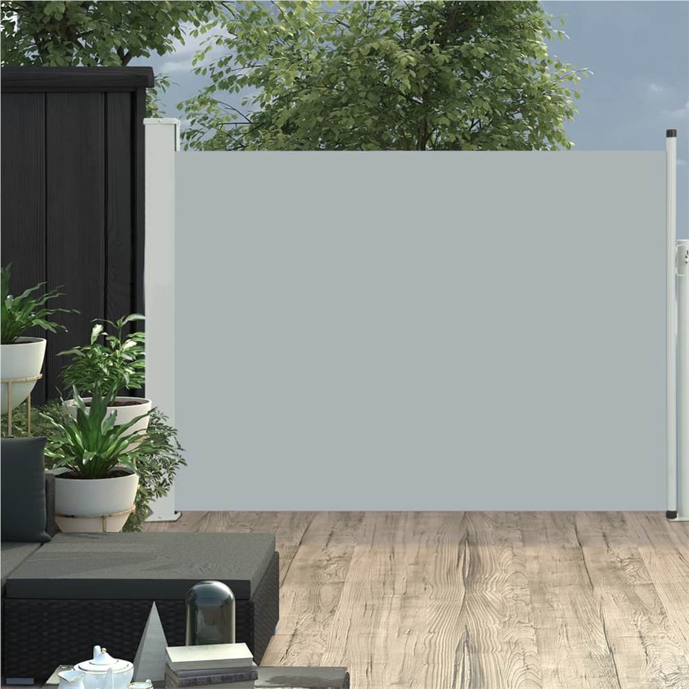 

Patio Retractable Side Awning 120x500 cm Grey
