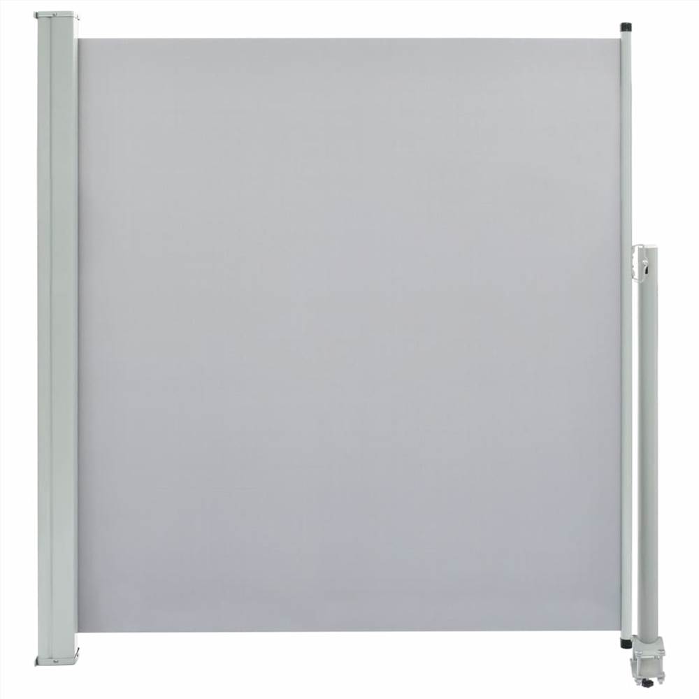 Patio Retractable Side Awning 140 x 300 cm Grey