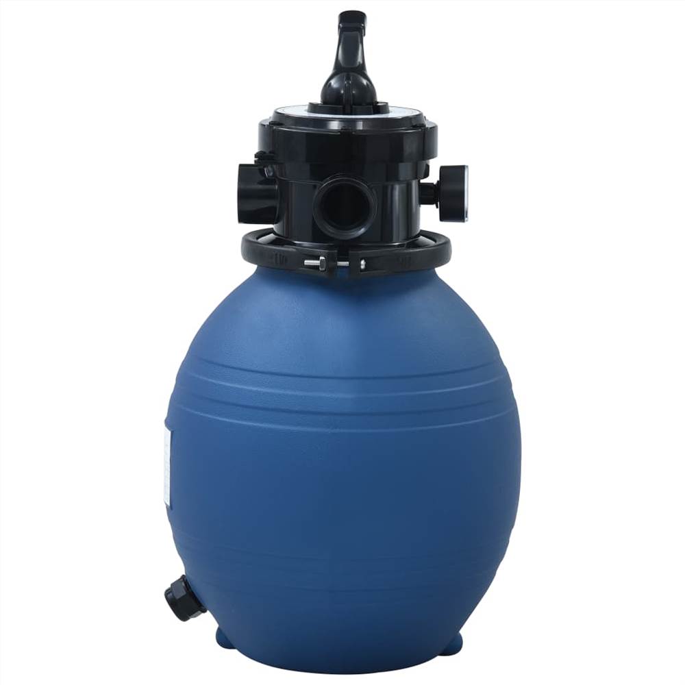 Pool Sand Filter with 4 Position Valve Blue 300 mm