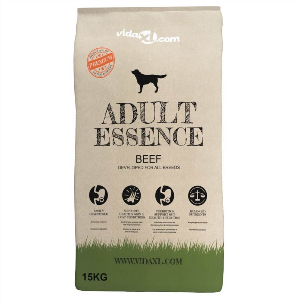Premium Dry Dog Food Adult Essence Beef 15 kg