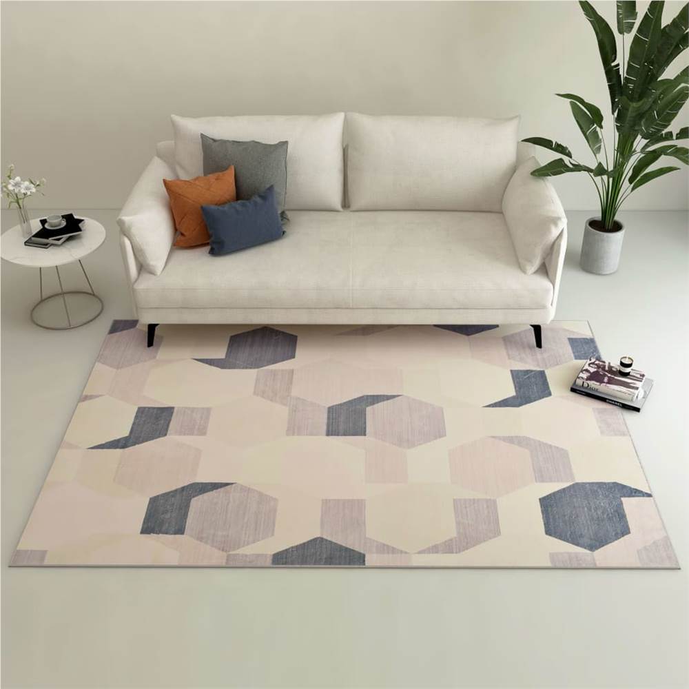 Printed Rug Multicolour 140x200 cm Polyester