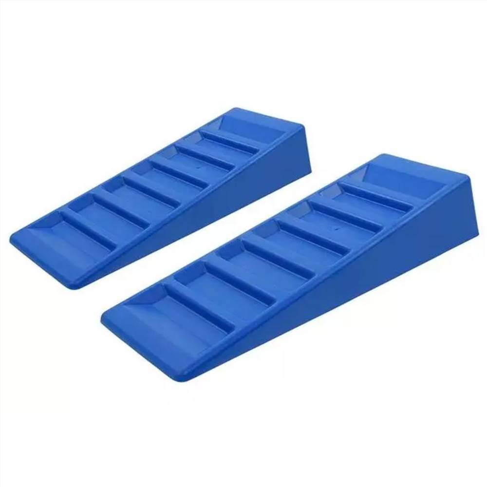 Set di livellatori per roulotte ProPlus in 2 pezzi 75 mm plastica blu