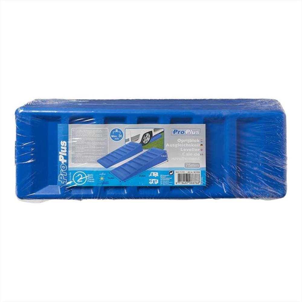 ProPlus 2-Piece Caravan Leveller Set 75mm Plastic Blue 17 ProPlus 2-Piece Caravan Leveller Set 75mm Plastic Blue