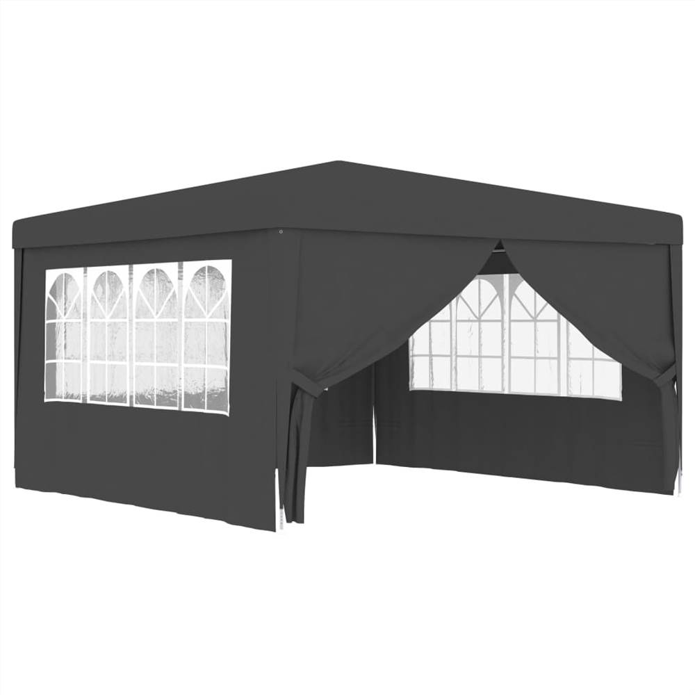 Professional Party Tent with Side Walls 4x4 m Anthracite 90 g/m?