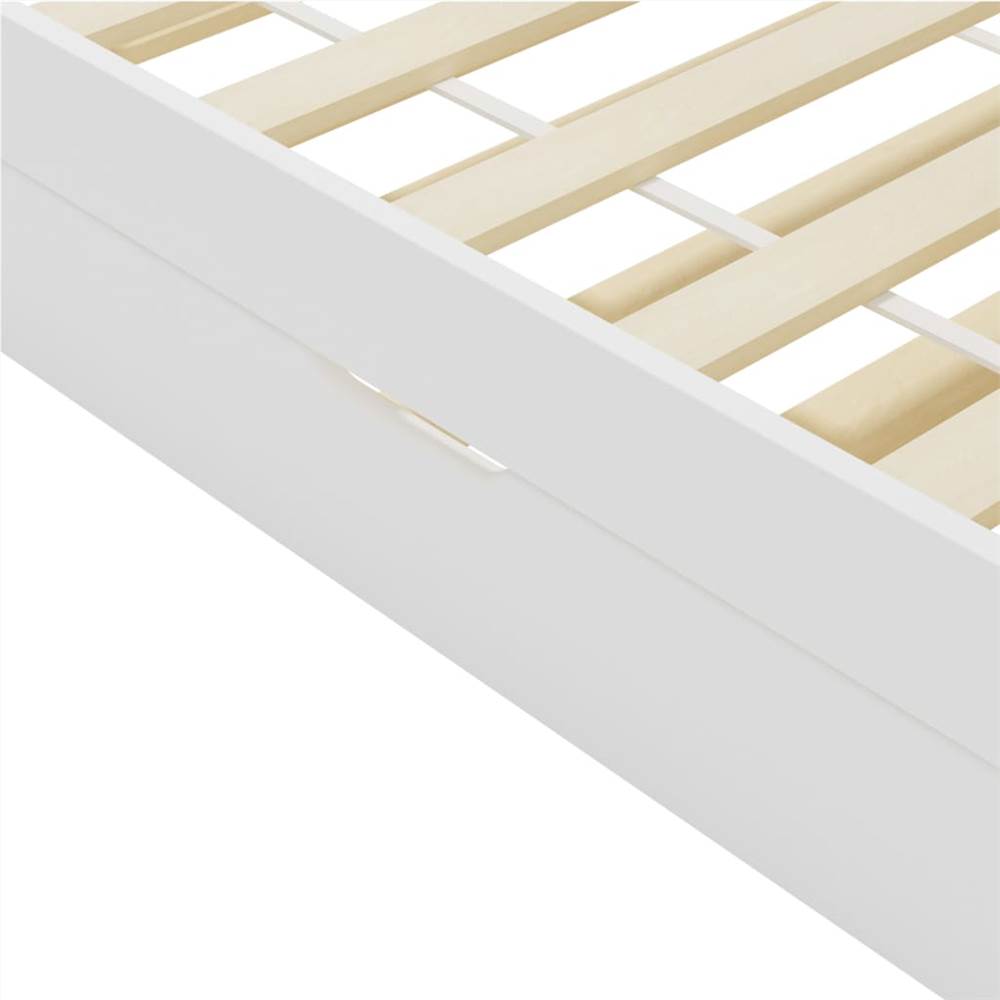 Pull-out Sofa Bed Frame White Pinewood 90x200 cm