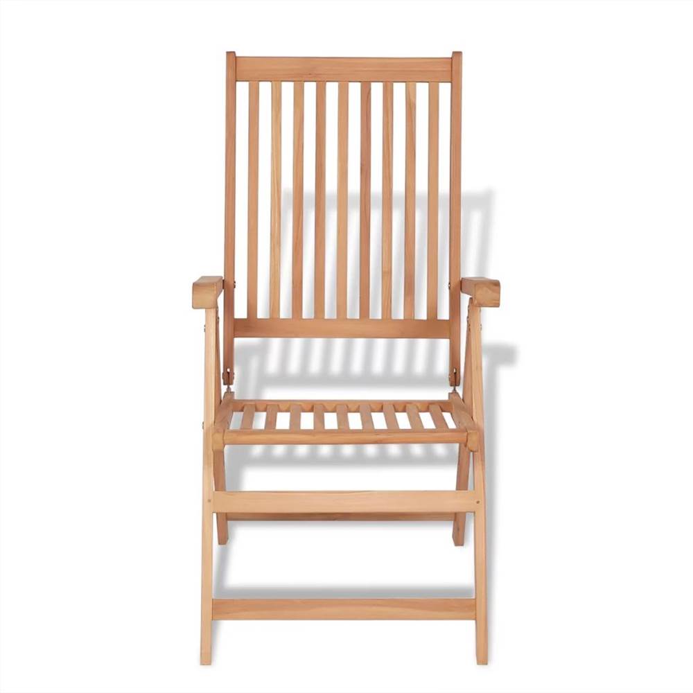 Reclining Garden Chair Solid Teak Wood