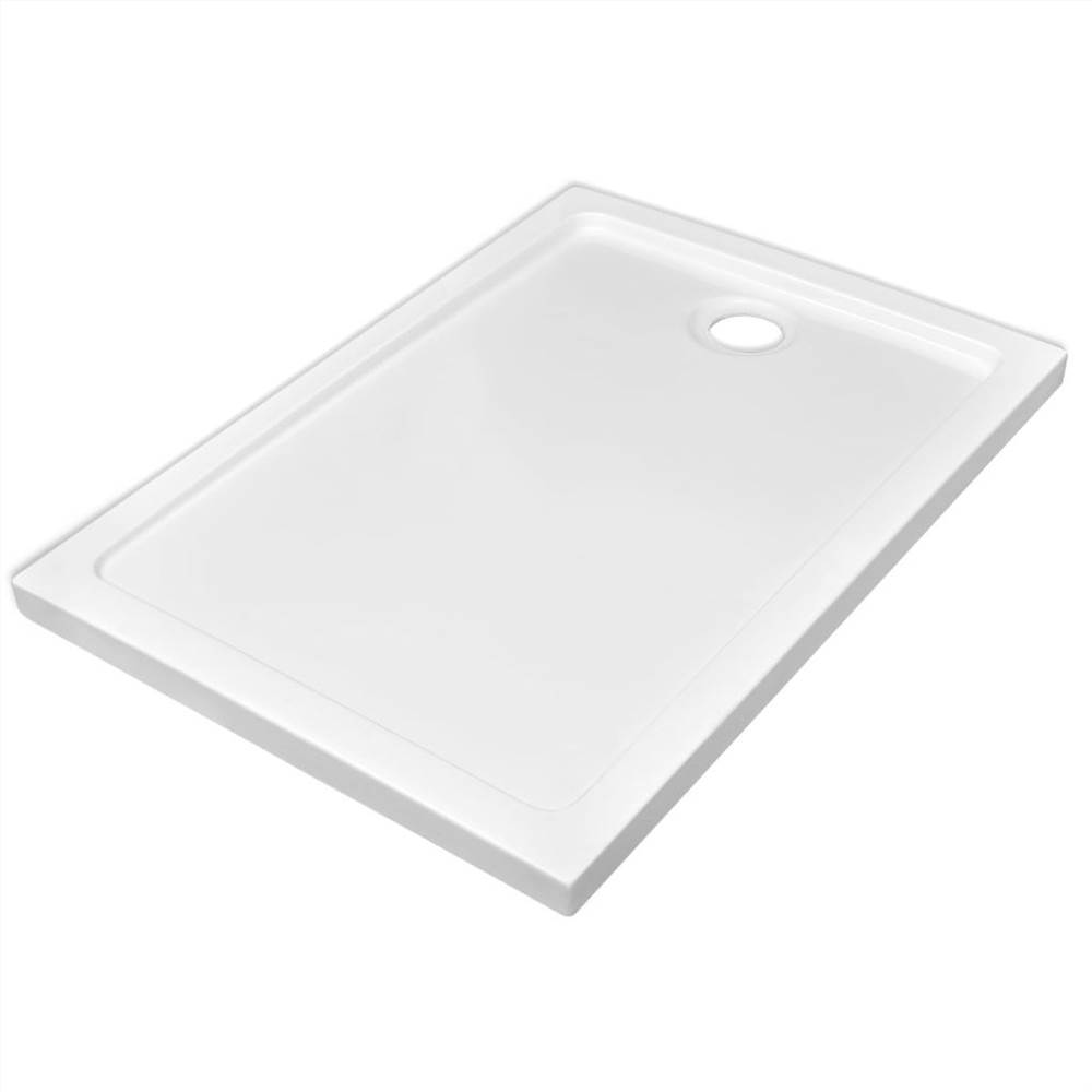 Rectangular ABS Shower Base Tray White 70 x 100 cm