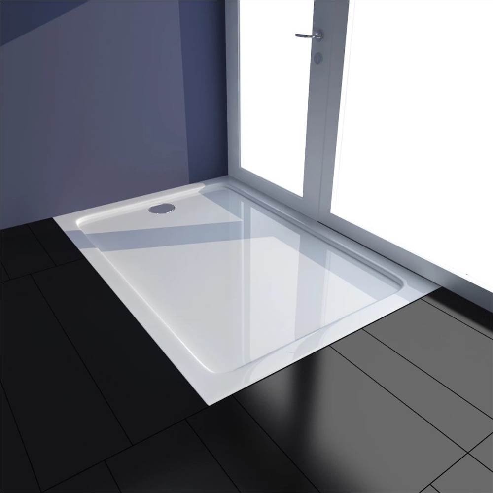 Rectangular ABS Shower Base Tray White 70 x 100 cm