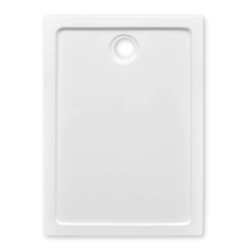 Rectangular ABS Shower Base Tray White 70 x 100 cm