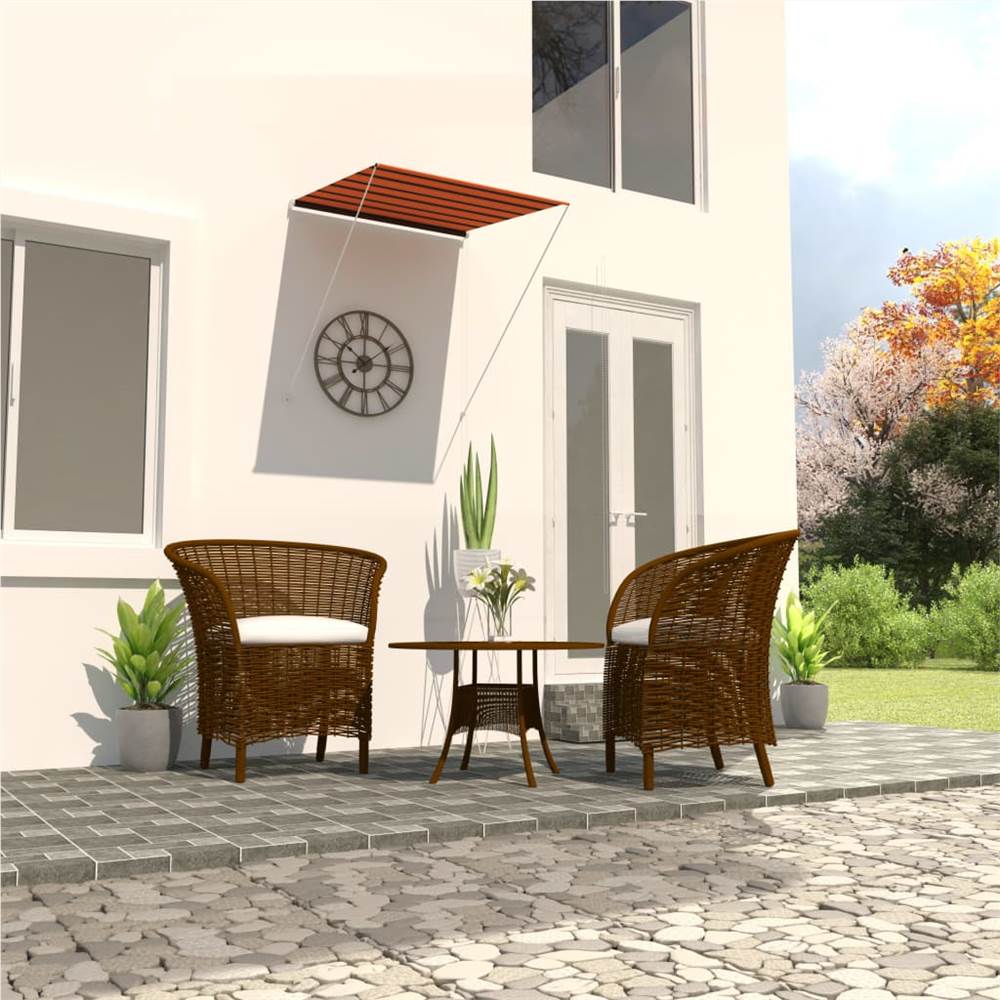 

Retractable Awning 100x150 cm Orange and Brown