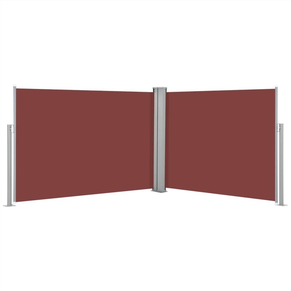Retractable Side Awning Brown 120x1000 cm