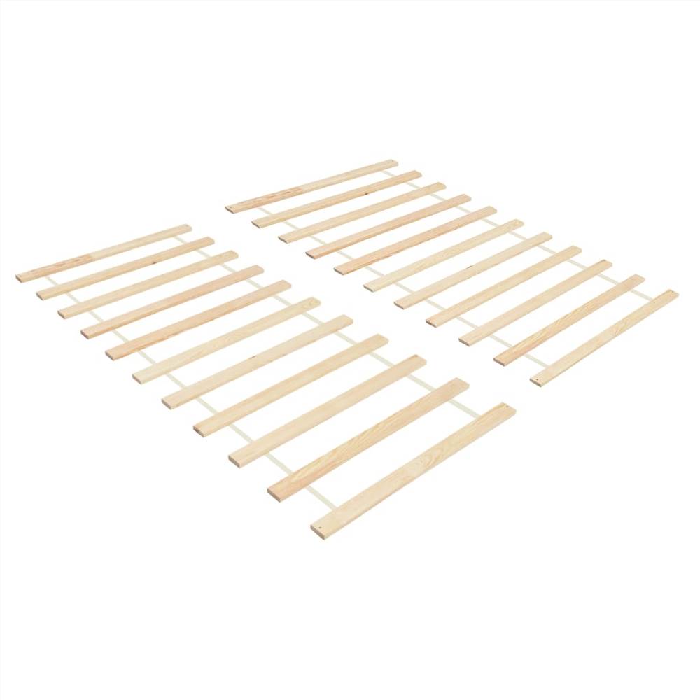 

Roll up Bed Bases 2 pcs with 11 Slats 80x200 cm Solid Pinewood