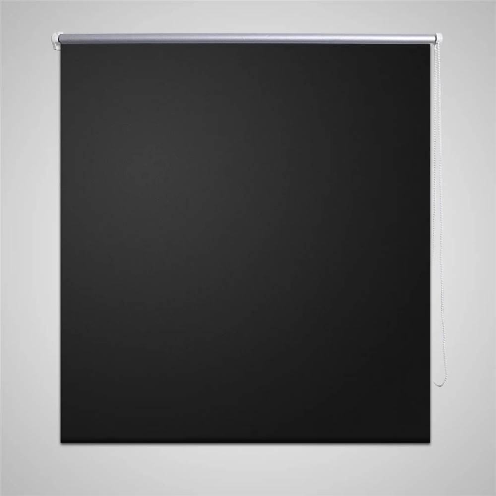 Rollo Blackout 140 x 230 cm Schwarz