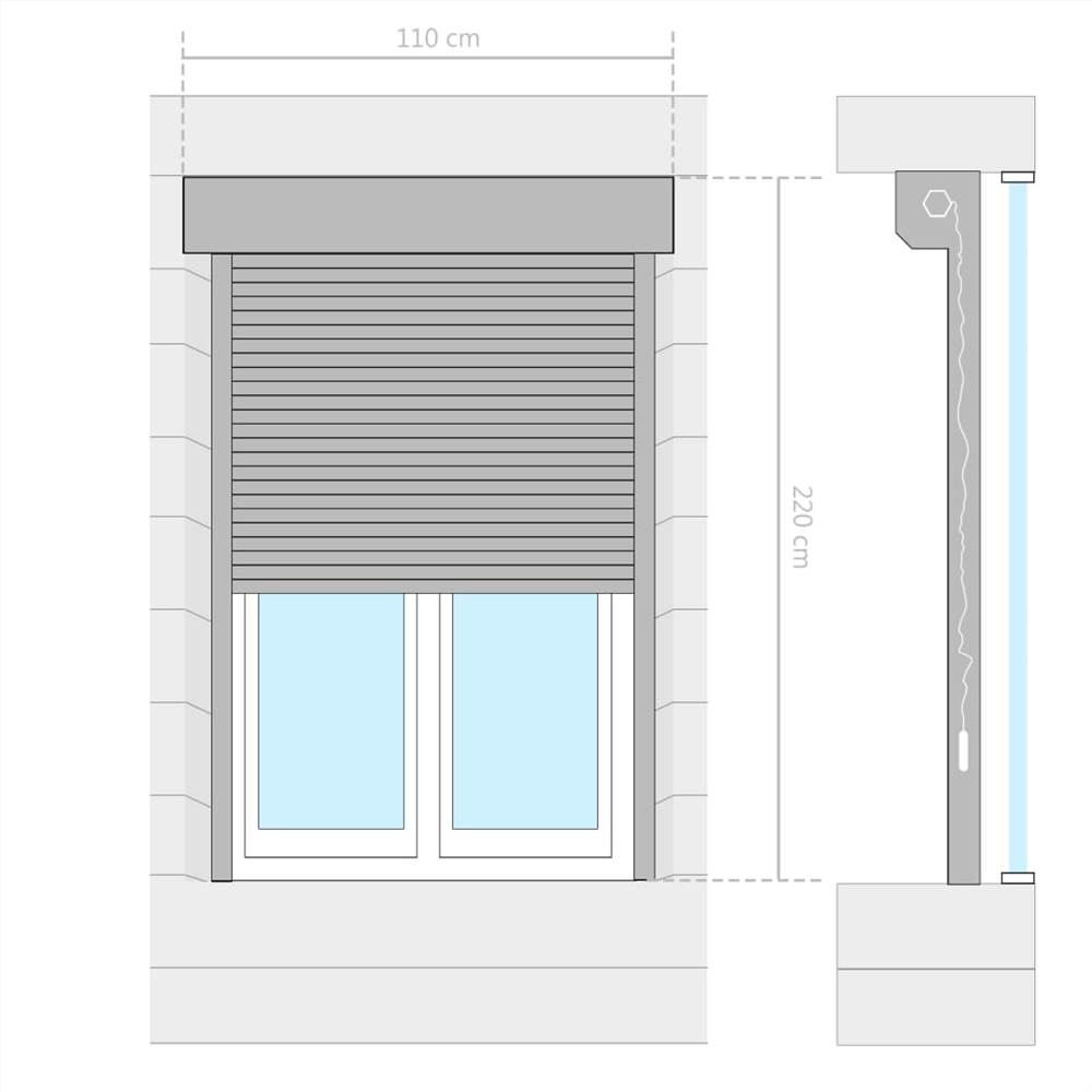 Roller Shutter Aluminium 110x220 cm Anthracite