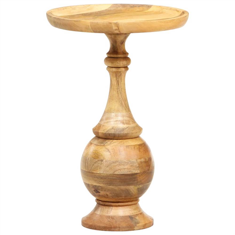 Round Side Table 43x43x66 cm Solid Mango Wood