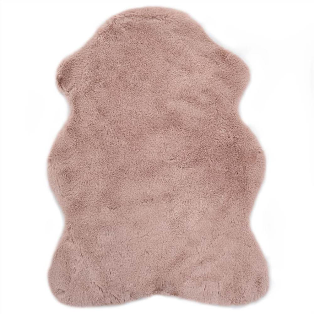 

Rug 65x95 cm Faux Rabbit Fur Old Pink