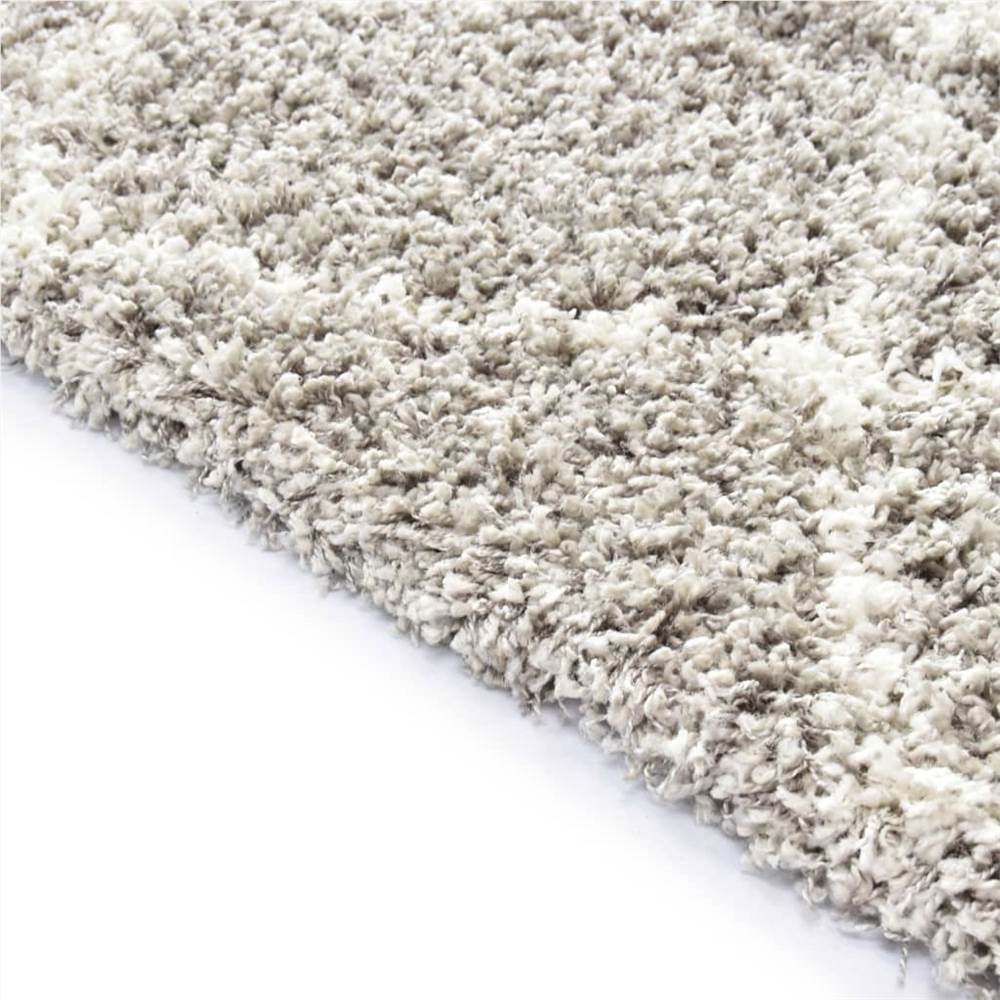 Rug Berber Shaggy PP Sand and Beige 80x150 cm