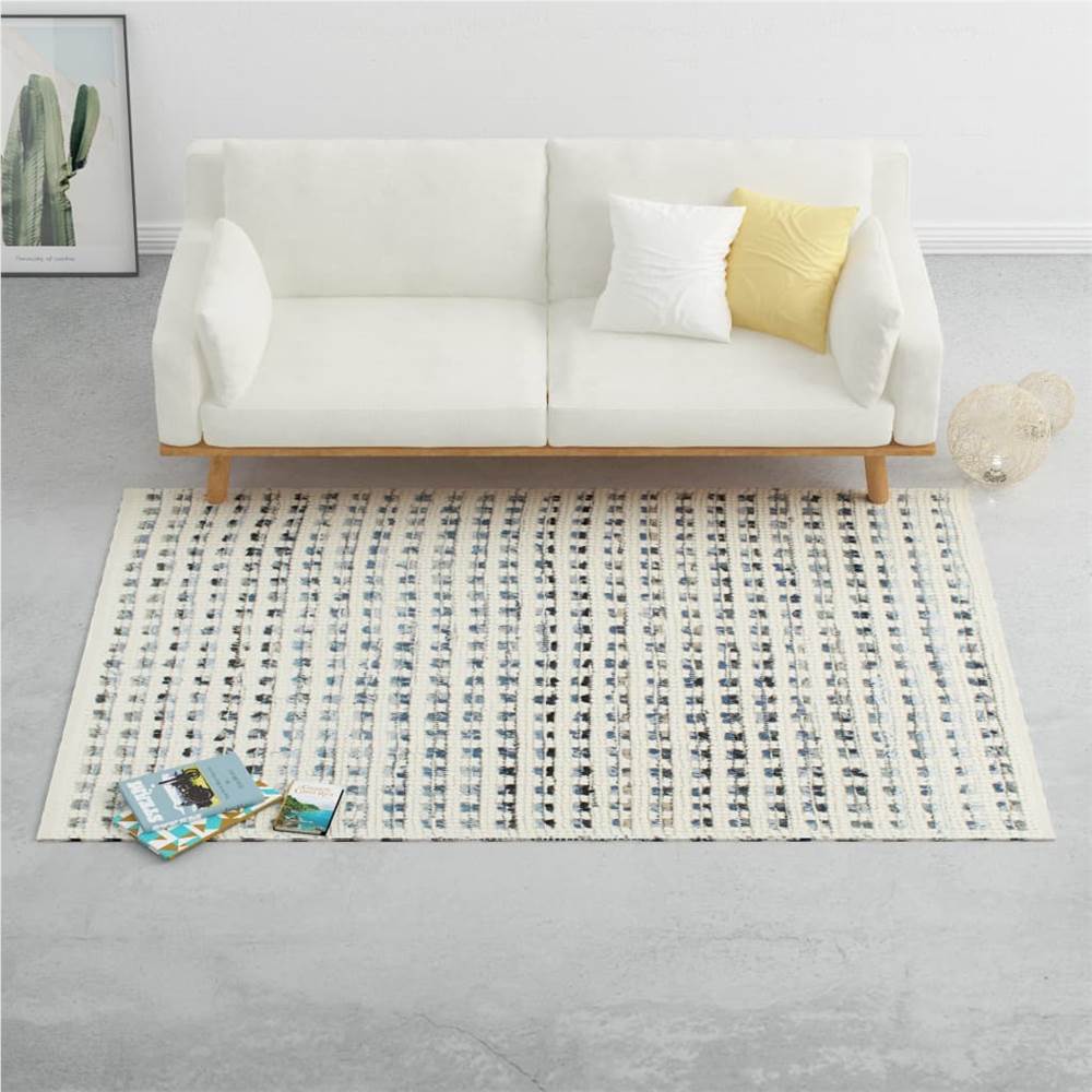 

Rug Denim Wool 120x170 cm Blue/White