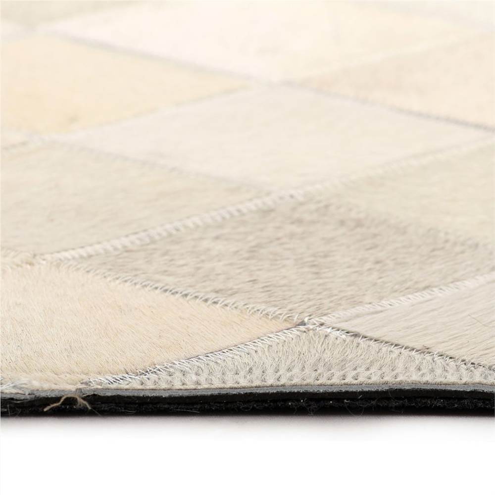 Rug Genuine Leather Patchwork 160x230 cm Diamond Grey