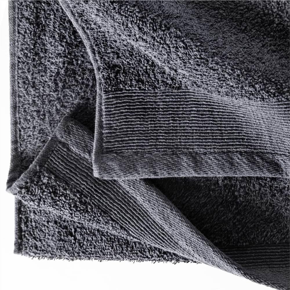 Sauna Towels 5 pcs Cotton 450 gsm 80x200 cm Anthracite