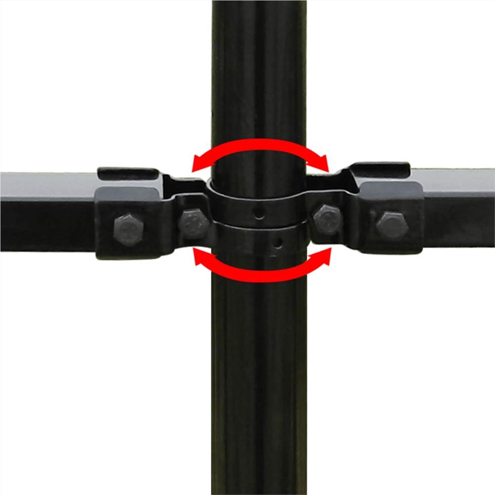 Security Palisade Fence with Pointed Top Steel 600x150 cm Black