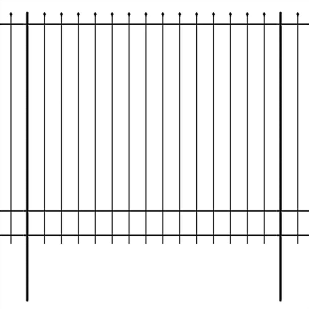 

Security Palisade Fence with Pointed Top Steel 600x200 cm Black