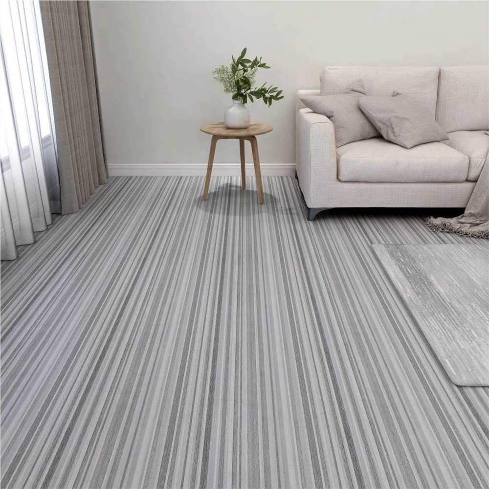 

Self-adhesive Flooring Planks 55 pcs PVC 5.11 m² Light Grey