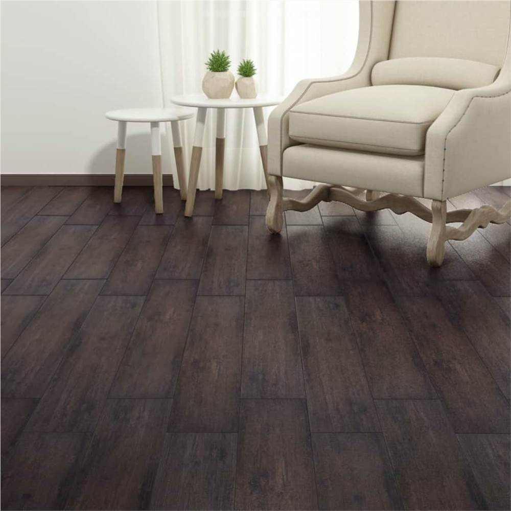 Self-adhesive PVC Flooring Planks 5.02 m² 2 mm Dark Brown