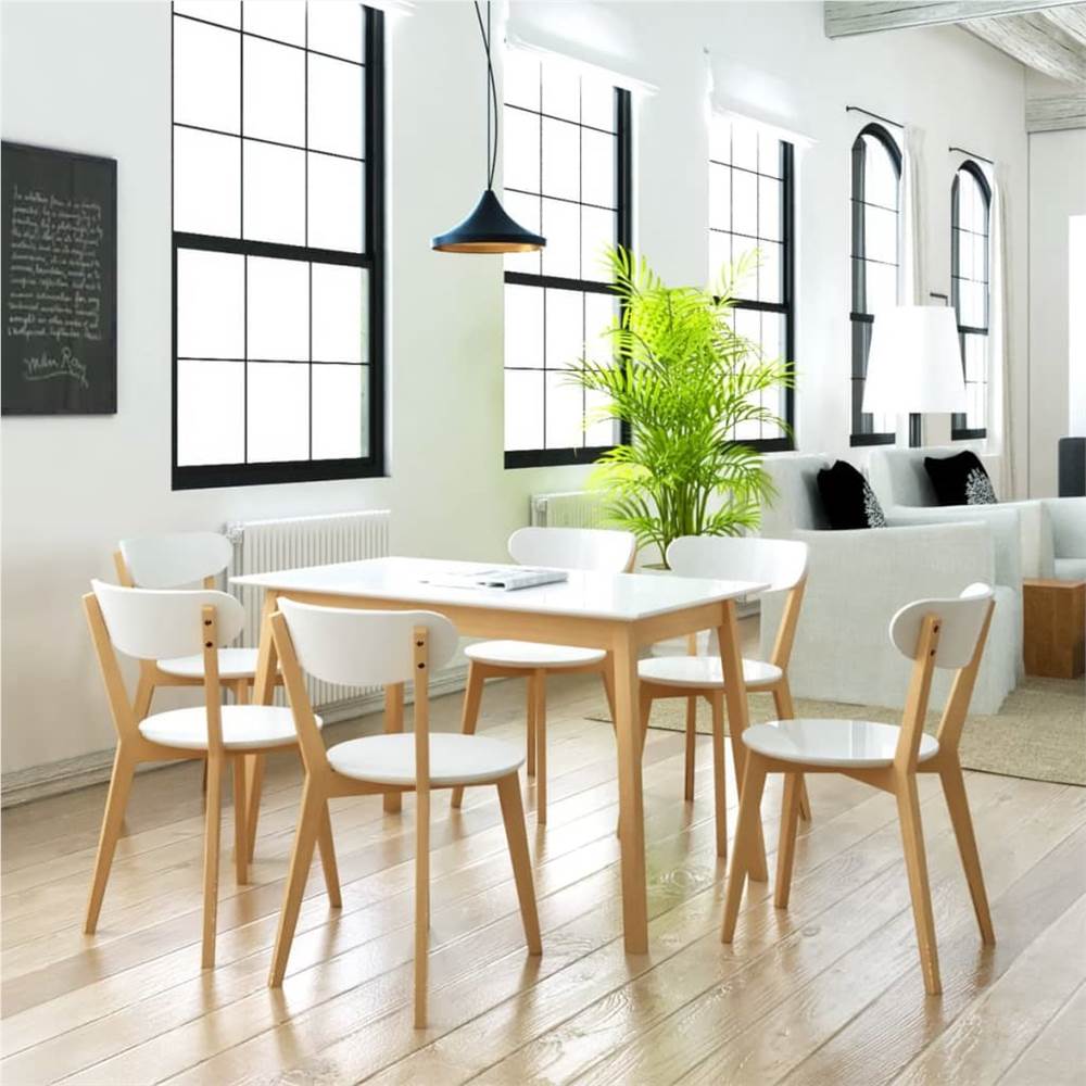 

Seven Piece Dining Set MDF and Brich Wood