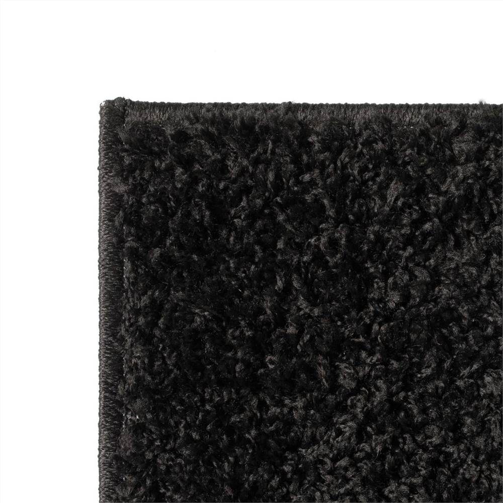 Shaggy Area Rug 120x170 cm Black