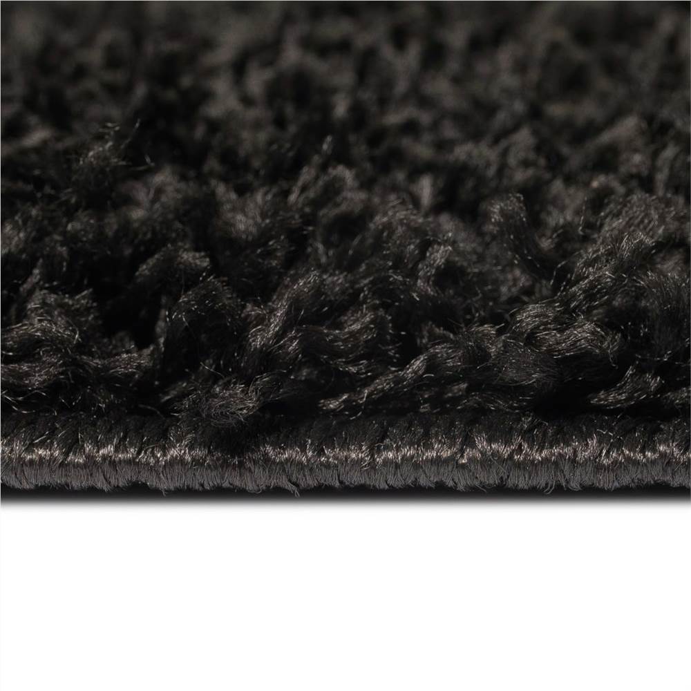 Shaggy Area Rug 120x170 cm Black