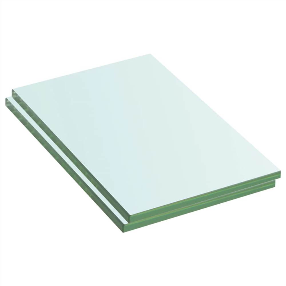 

Shelves 2 pcs Panel Glass Clear 20x12 cm
