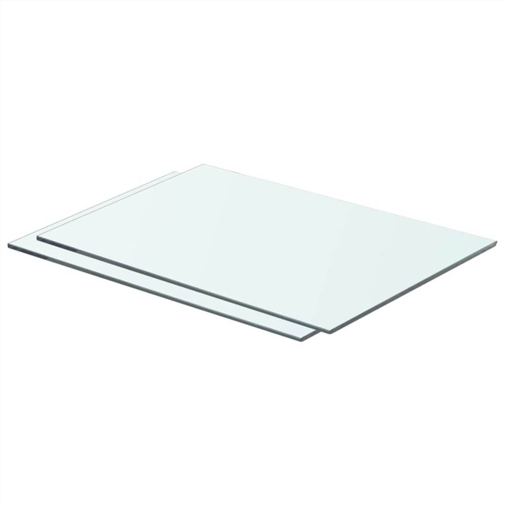

Shelves 2 pcs Panel Glass Clear 50x30 cm