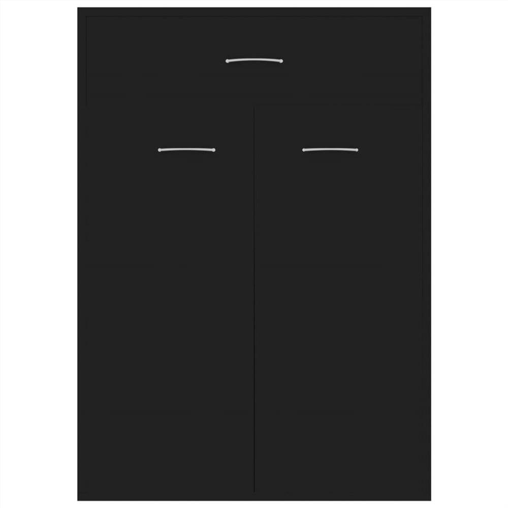 Shoe Cabinet Black 60x35x84 cm Chipboard