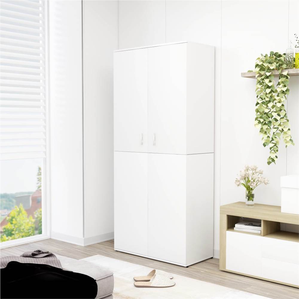 

Shoe Cabinet White 80x39x178 cm Chipboard