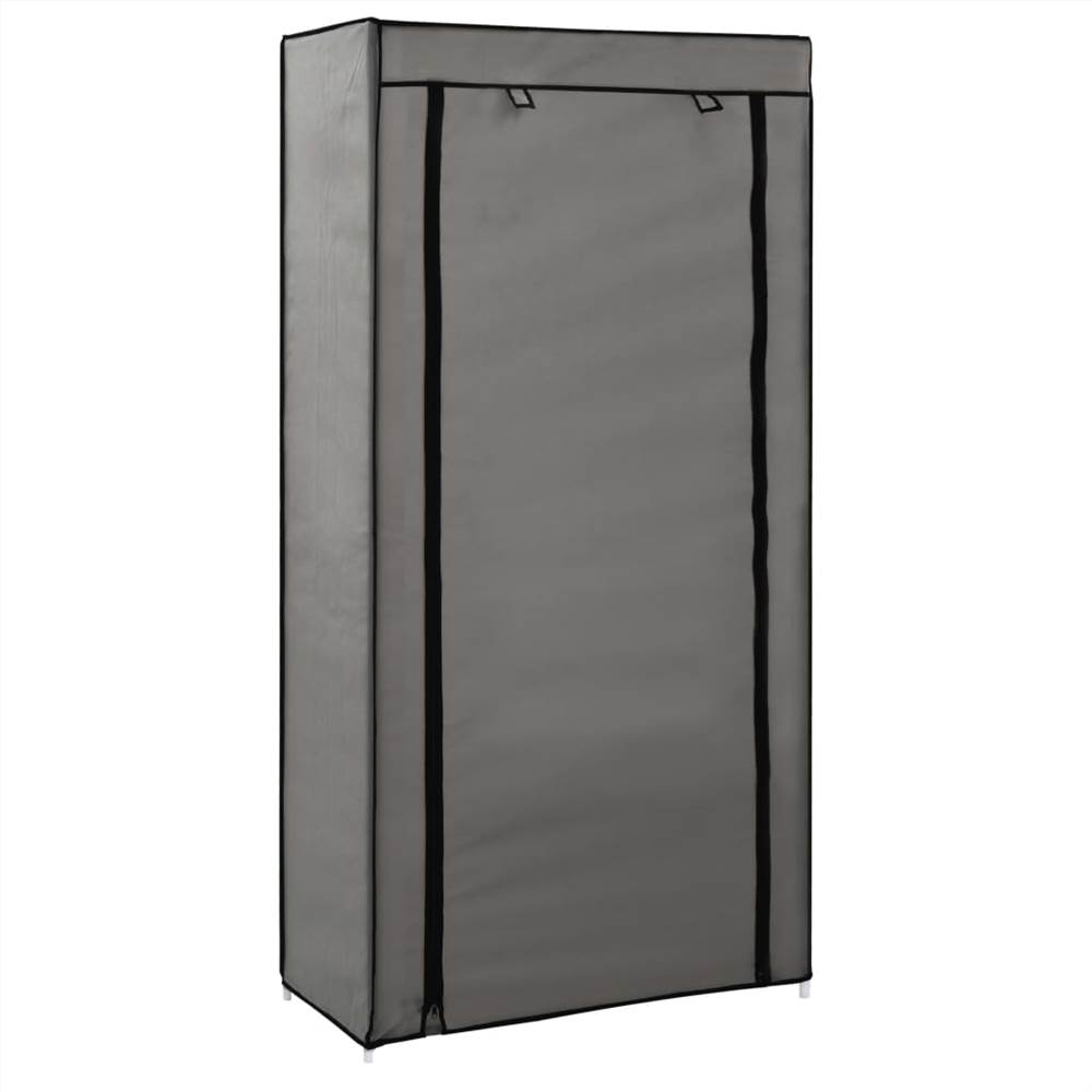 Shoe Cabinet with Cover Grey 58x28x106 cm Fabric