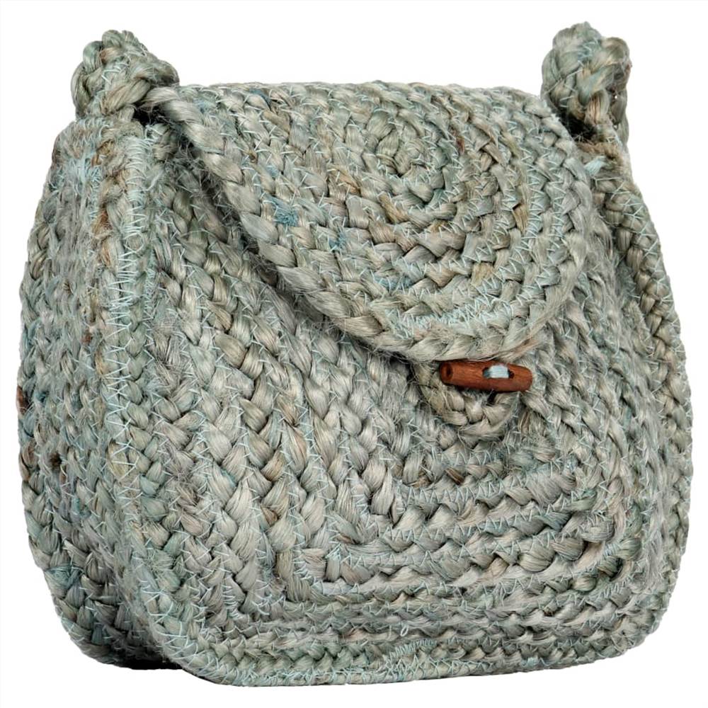 Shoulder Bag Green Handmade Jute