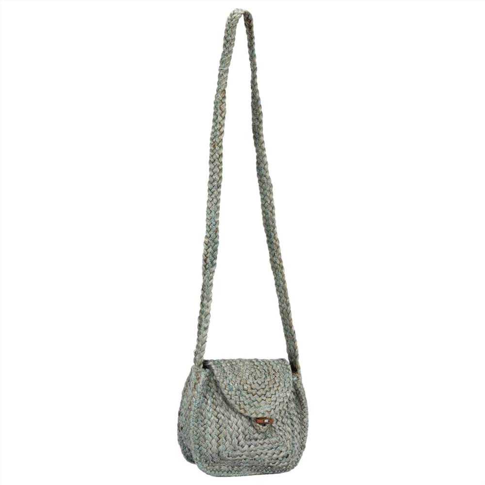 Shoulder Bag Green Handmade Jute