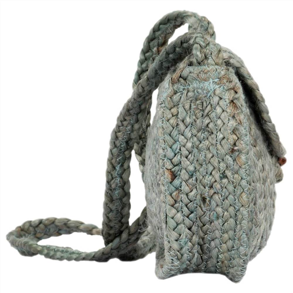 Shoulder Bag Green Handmade Jute