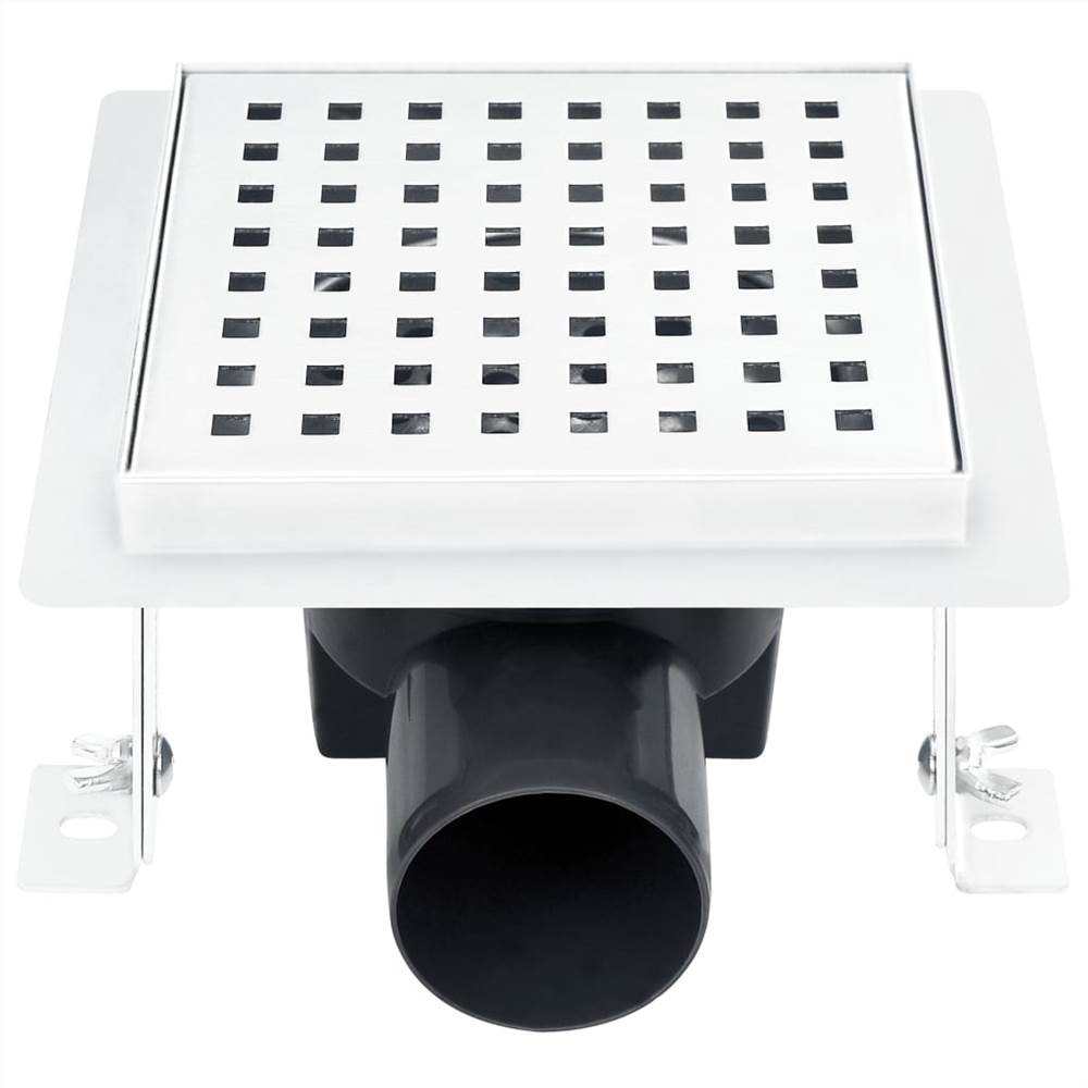 Shower Drain 12x12 cm Stainless Steel