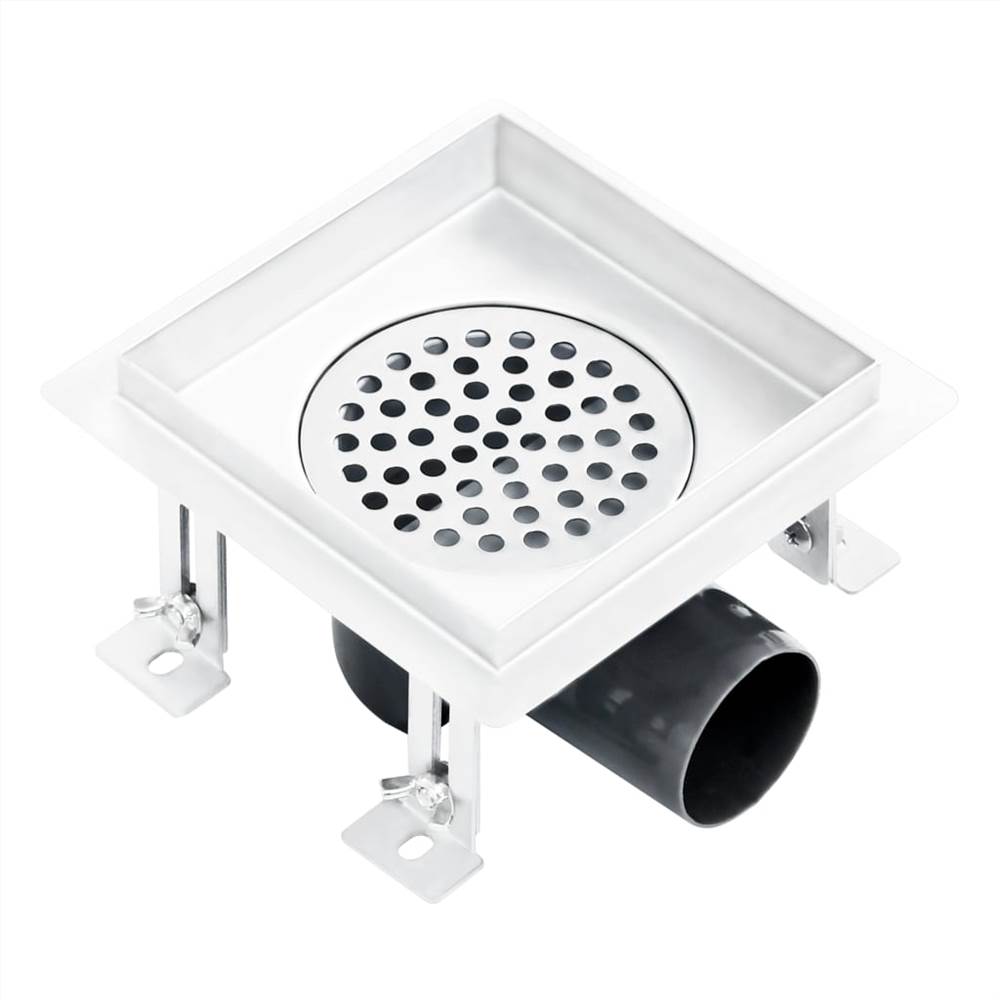 Shower Drain 12x12 cm Stainless Steel