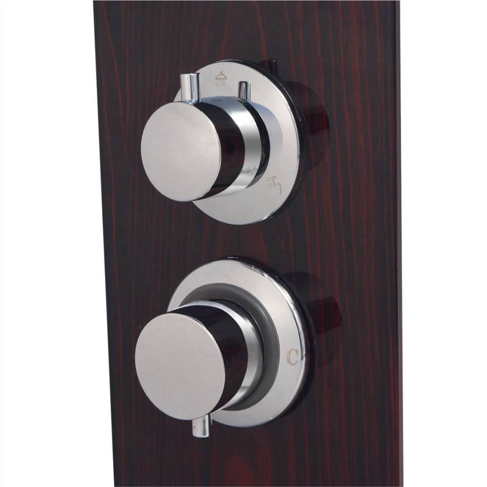 Shower Panel System Glass Brown