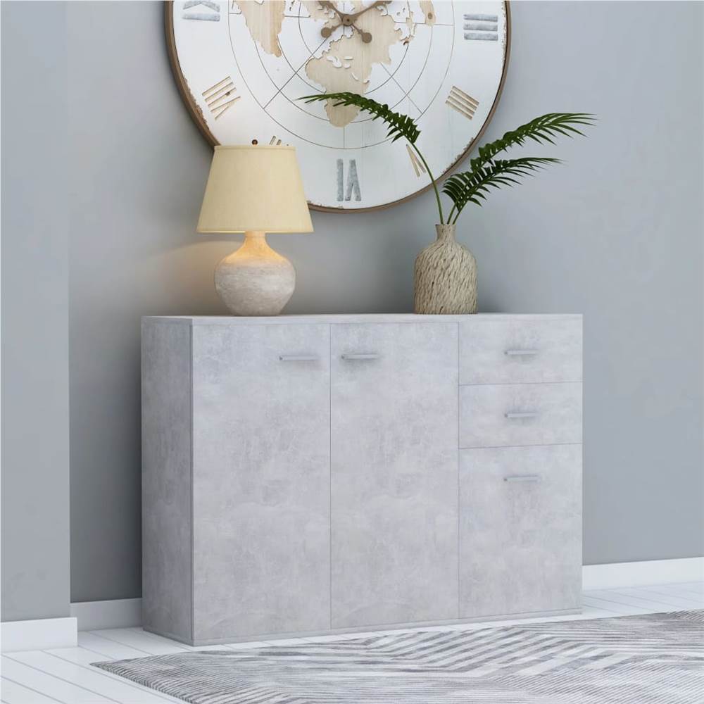 

Sideboard Concrete Grey 105x30x75 cm Chipboard