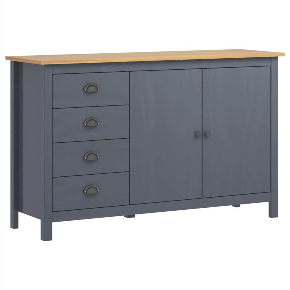 

Sideboard Hill Range Grey 130x40x80 cm Solid Pine Wood