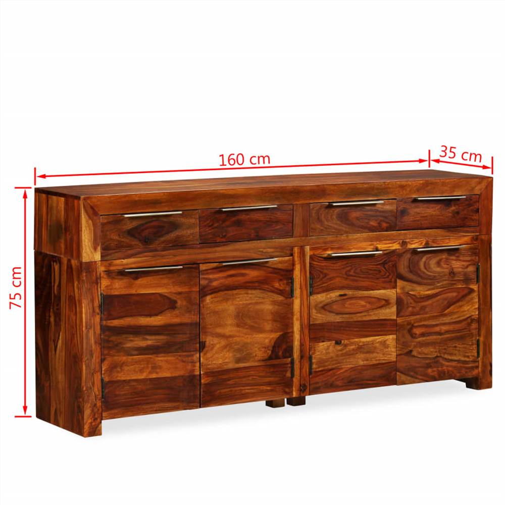Sideboard Solid Sheesham Wood 160x35x75 cm