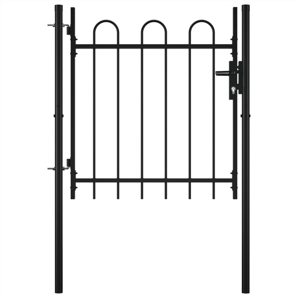 

Single Door Fence Gate with Hoop Top 100 x 75 cm