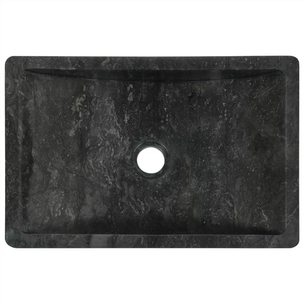 Sink 45x30x12 cm Marble Black