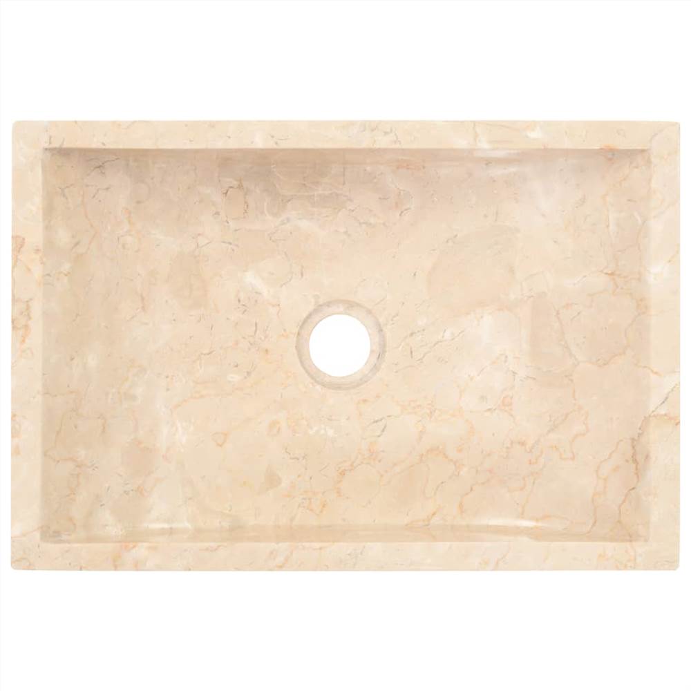 Sink 45x30x12 cm Marble Cream